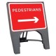 Pedestrians Right Q Sign
